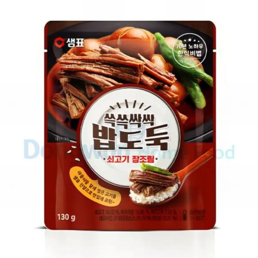 (16:30마감(D) 쓱쓱싹싹밥도둑쇠고기장조림(국내산/샘표/130G)EA 이미지