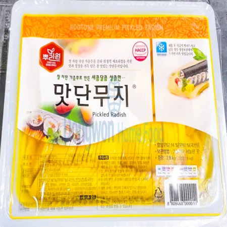 (16:30마감(D) 반달단무지(정스팜/뿌리원/실온/절임무:국산/고형량58%/2.8KG)EA 이미지