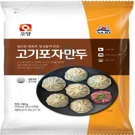 (16:30마감(D) 고기포자만두(사조오양/냉동/6입/0.18kg)EA 이미지