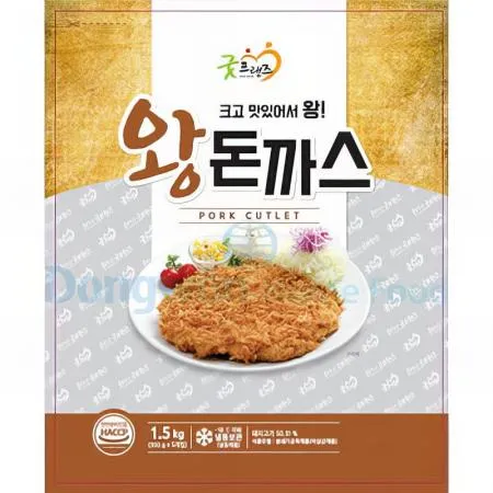 (16:30마감(D) 왕돈까스(굿프랜즈/돼지고기:국내산/5입/1.5KG)EA 이미지