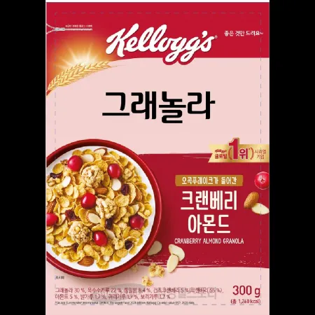 (16:30마감)크랜베리아몬드그래놀라(300G/EA/켈로그) 이미지