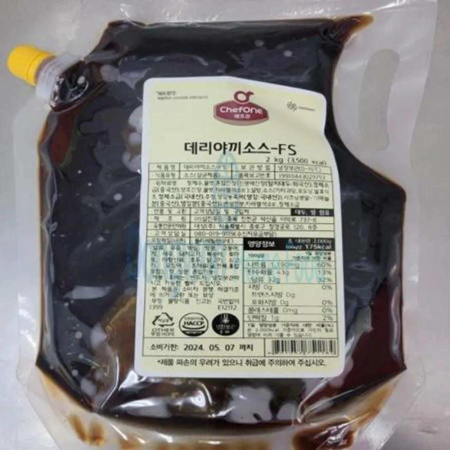(16:30마감(D) 쉐프원데리야끼소스(대상/냉장/2kg)EA 이미지