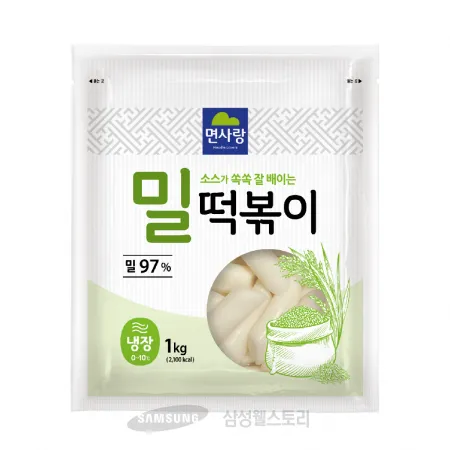(16:30마감)냉장건조밀떡볶이(1KG/EA/1.1*1.1*6CM/면사랑) 이미지