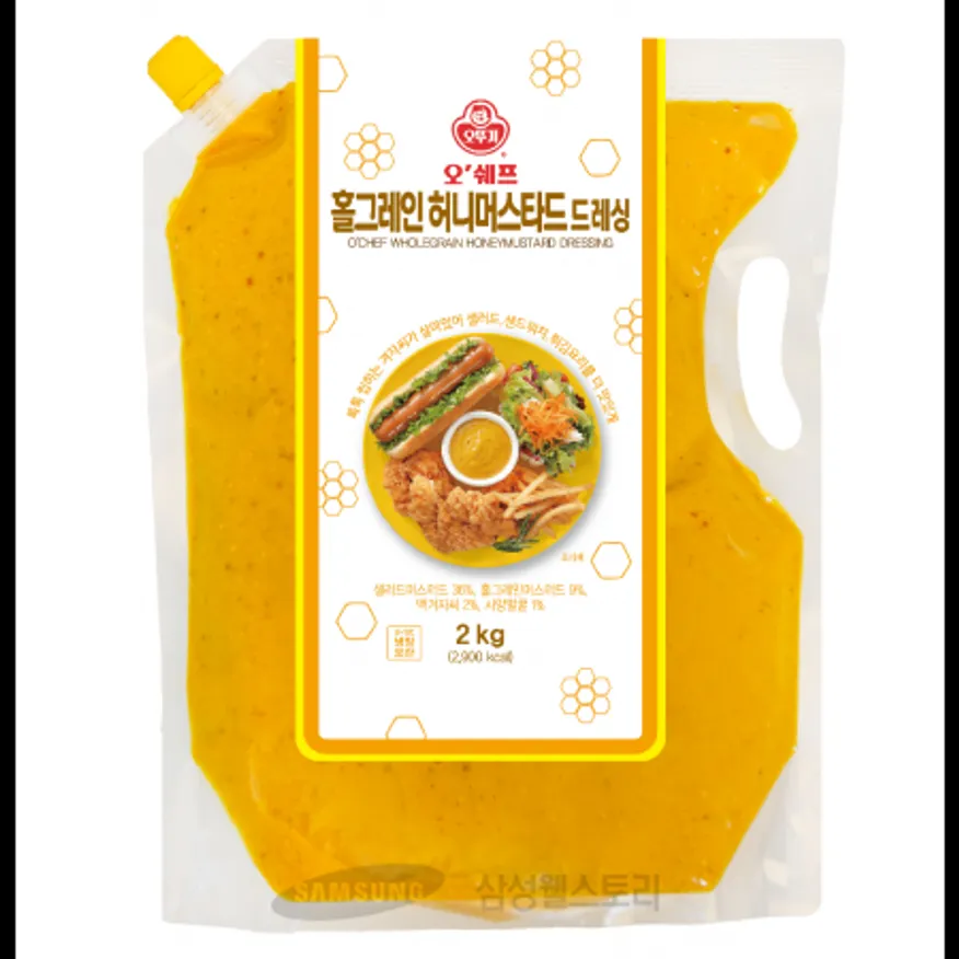 (16:30마감)오쉐프홀그레인허니머스타드드레싱,오뚜기,2KG/PAC,6PAC/BOX 이미지