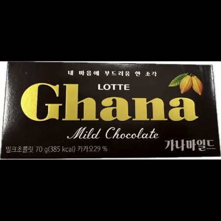 (16:30마감)가나초콜릿(70G/EA/코코아:외국산/롯데제과/마일드) 이미지
