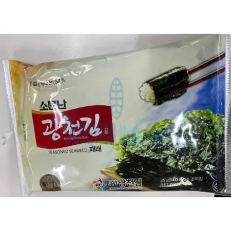 (16:30마감(D) 김(국내산/광천김/조미/25g(6매*5입)*5/125g)PAK 이미지