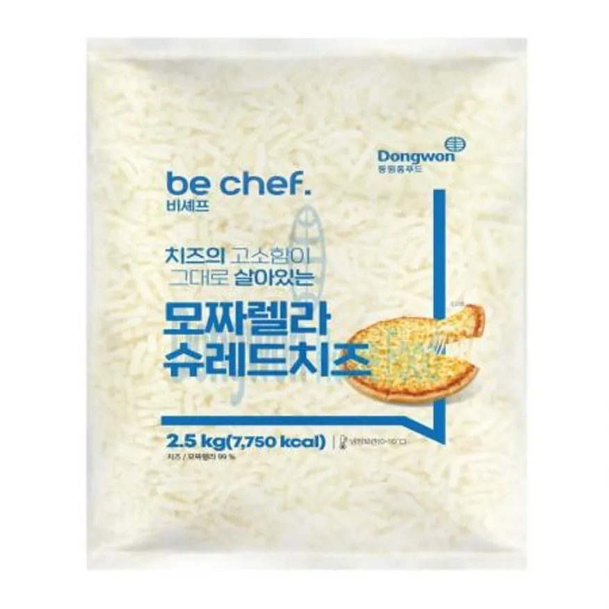 (16:30마감(D) be chef. 모짜렐라슈레드치즈(동원홈푸드/2.5kg/피자치즈)EA 이미지