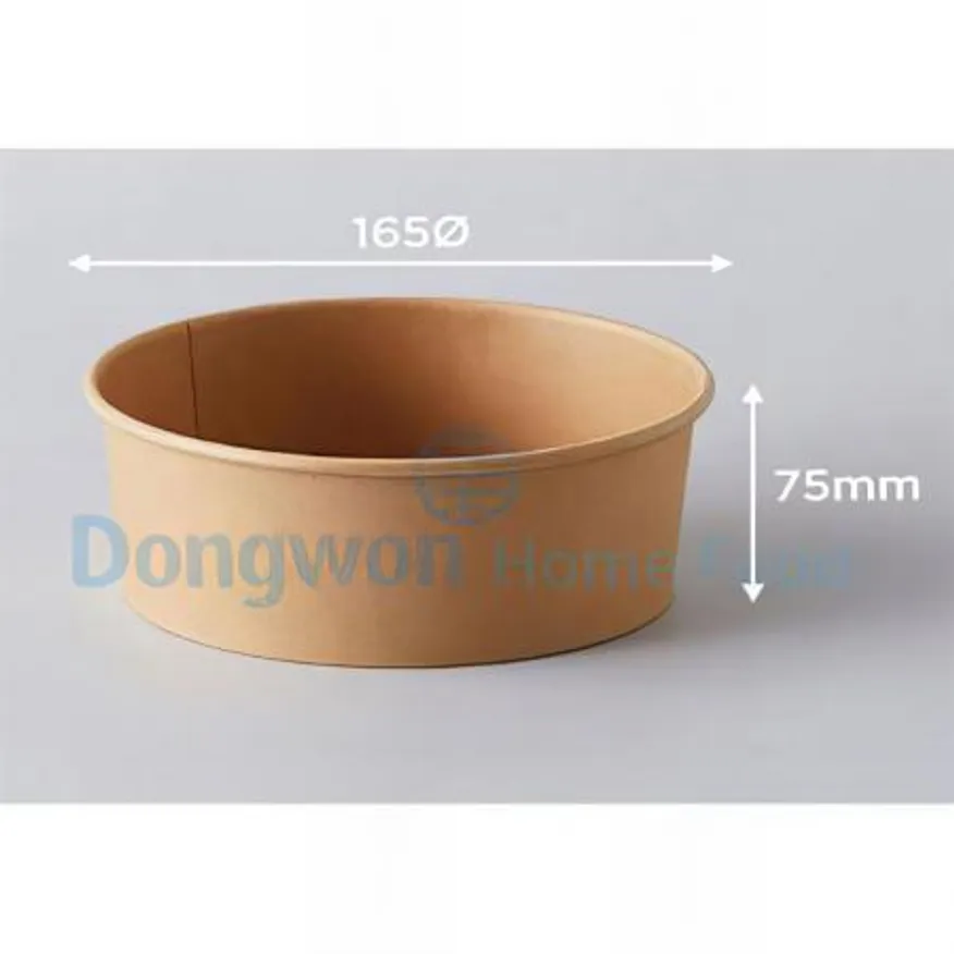 (16:30마감(D) 원형종이용기(뚜껑만/Ø165mm/PET/300입)BOX 이미지