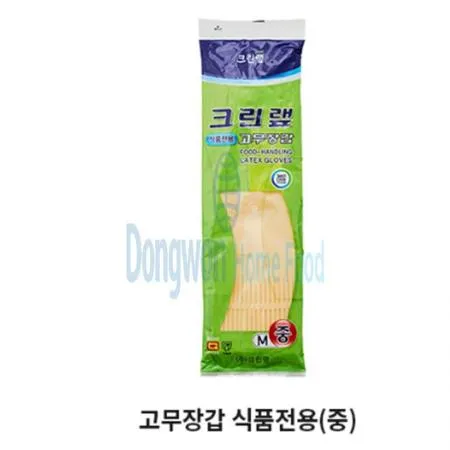 (16:30마감(D) 크린랩고무장갑(크린랲/M/미색/1봉)EA 이미지