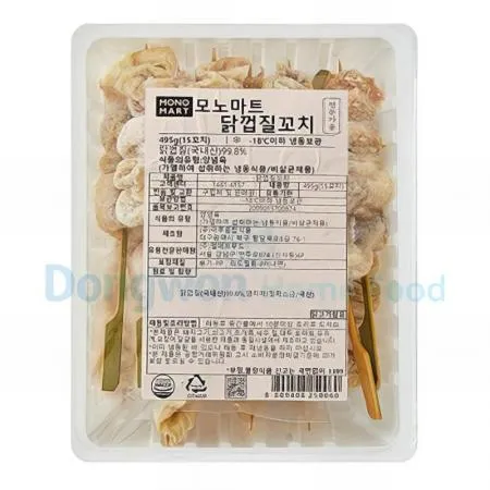 (16:30마감(D) 닭껍질꼬치(모노/33g*15입/닭껍질:국내산/495g)EA 이미지