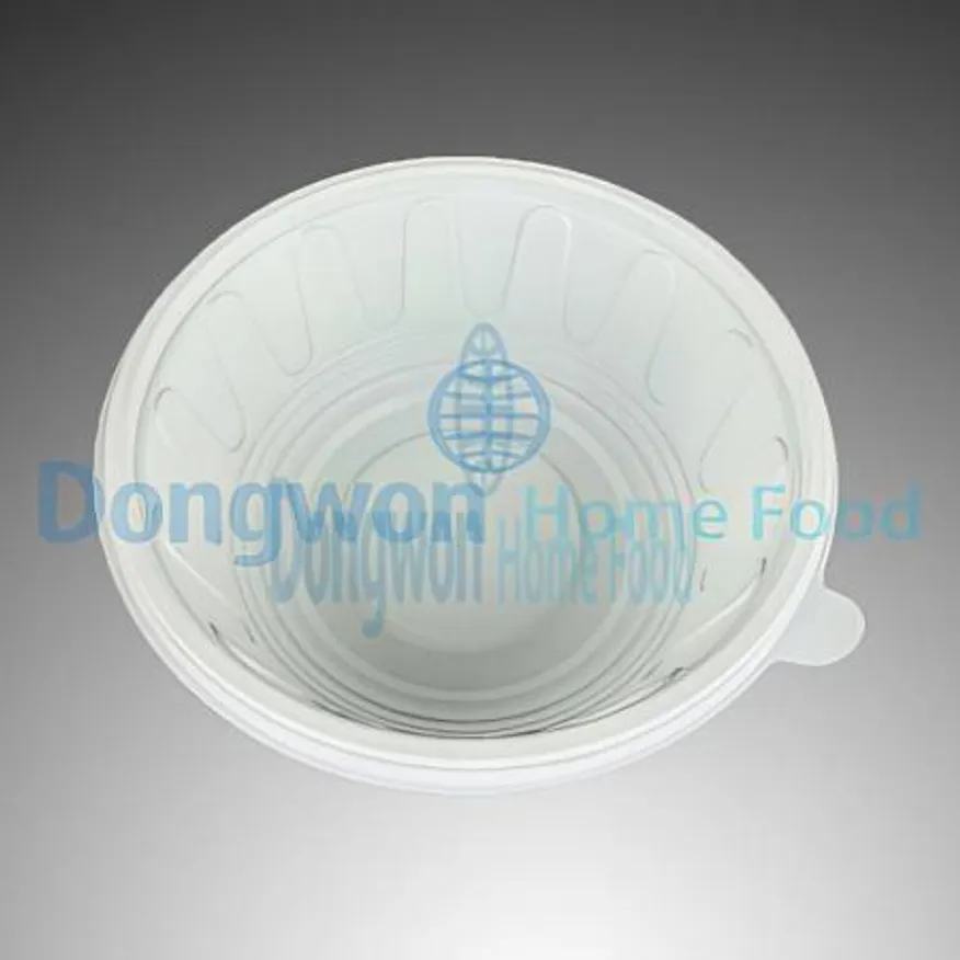 (16:30마감(D) 미니탕용기(KP/용기만/소/Ø195*H65mm/PP/흰색/400입)BOX 이미지