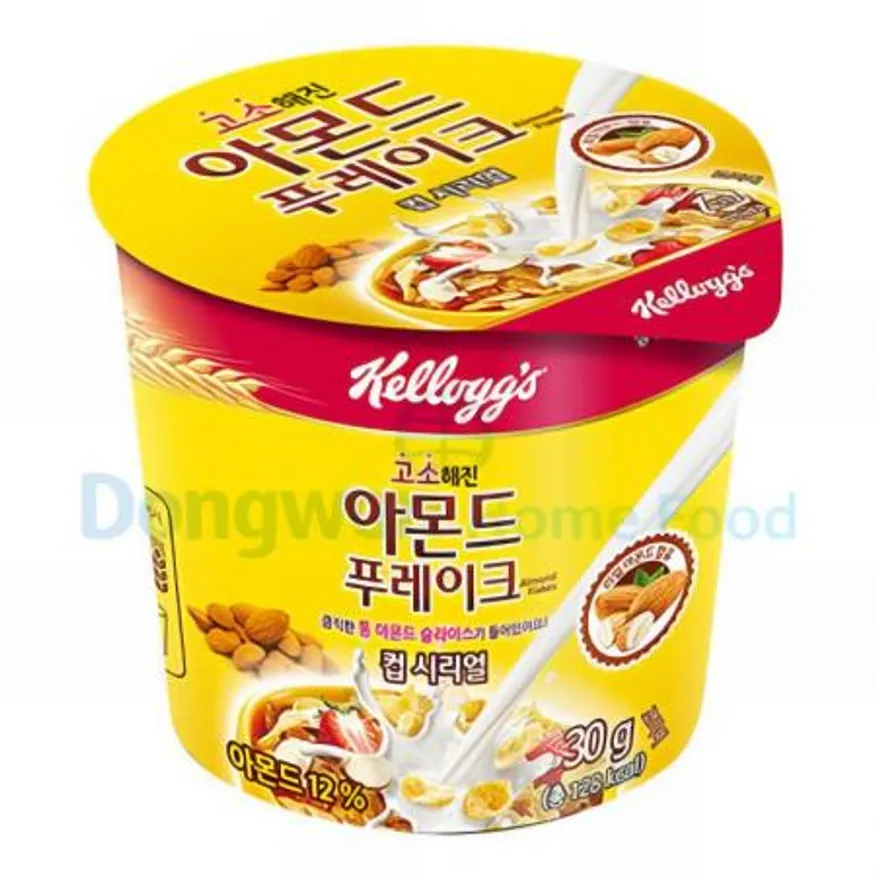 (16:30마감(D) 아몬드푸레이크컵시리얼(켈로그/40G*12입)BOX 이미지