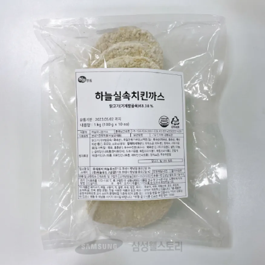 (16:30마감)하늘실속치킨가스(하늘/1KG(100G*10EA)/PAC/계육:국산) 이미지