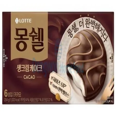 (16:30마감(D) 몽쉘카카오(롯데제과/6입/204G)EA 이미지