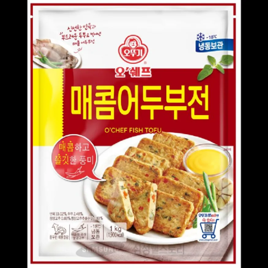 (16:30마감)(O)매콤어두부전(1KG(30G*약30EA)/PAC/오뚜기) 이미지