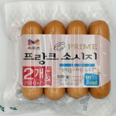 (16:30마감(D) 프라임프랑크소시지(목우촌/돈육:국산/250g*2입)EA 이미지