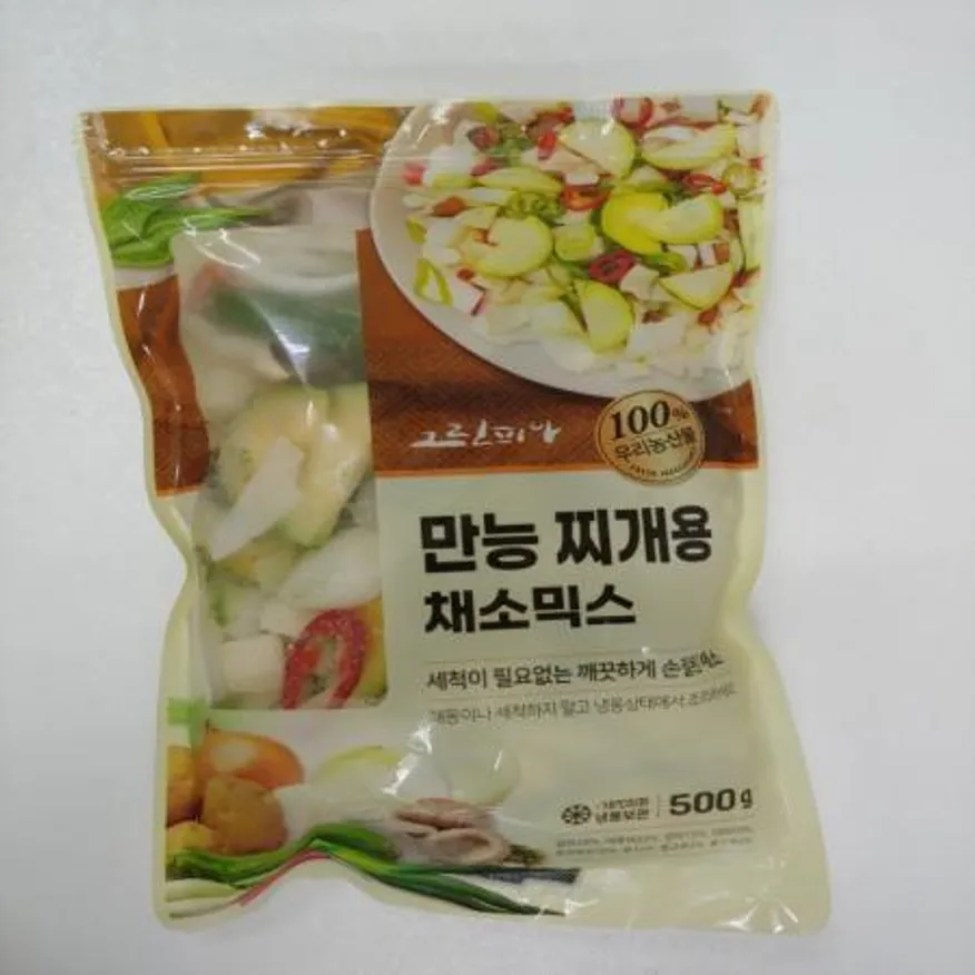 (16:30마감(D) 찌개용채소믹스(국내산/그린피아/냉동/500g)EA 이미지