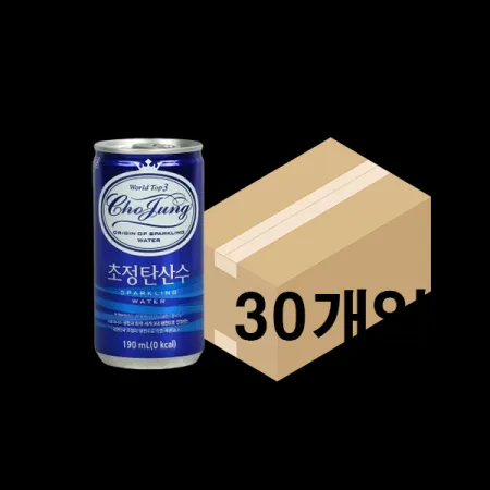 (16:30마감(L)플레인(초정탄산수/박스/190ml*30개/캔) 이미지