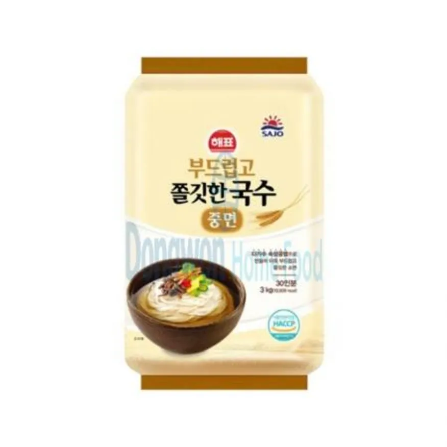 (16:30마감(D) 쫄깃한국수중면(사조/3kg)EA 이미지