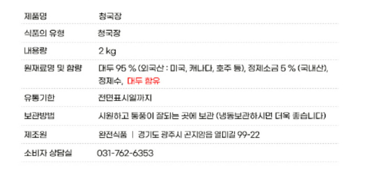 상품정보제공고시