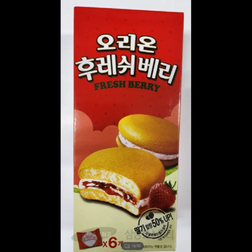 (16:30마감)후레쉬베리(오리온/168G(6EA)/PAC/밀:외국산) 이미지