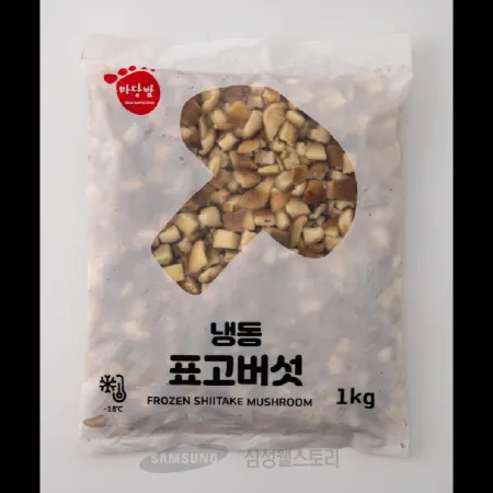 (16:30마감)냉동표고버섯,다이스,중국산,푸른원,1KG/PAC 이미지