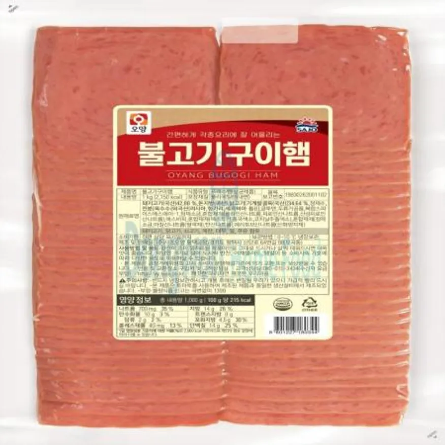 (16:30마감(D) 불고기구이햄(사조오양/냉장/닭고기:국산,돼지고기:국산/1kg)EA 이미지
