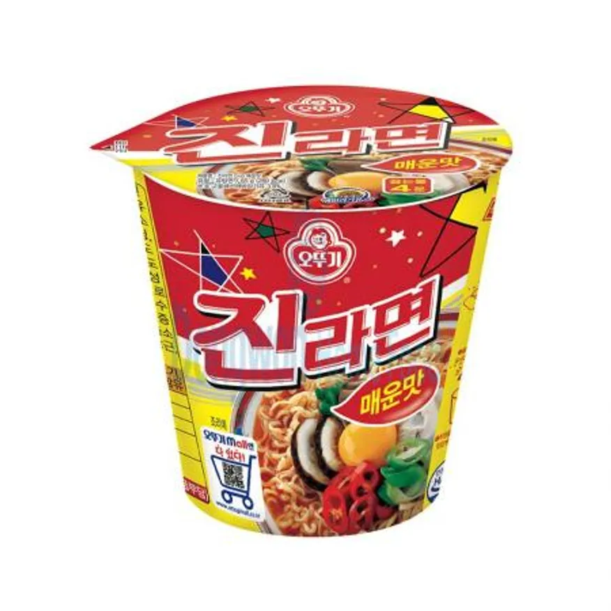 (16:30마감(D) 진라면(오뚜기/매운맛/용기/65g*6입)BOX 이미지