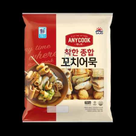 (16:30마감(D) 착한종합꼬치어묵(연육:중국/사조대림/75g*10입/냉동/750g)EA 이미지