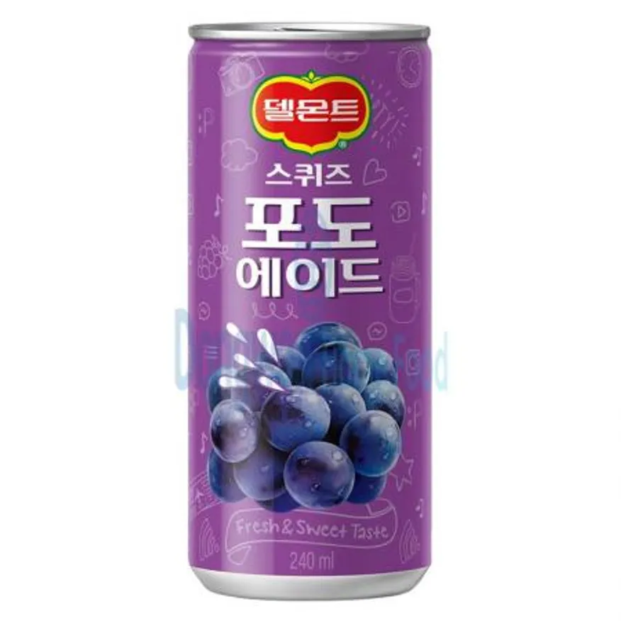 (16:30마감(D) 델몬트스퀴즈(롯데칠성/캔/포도/240ML*30EA)BOX 이미지