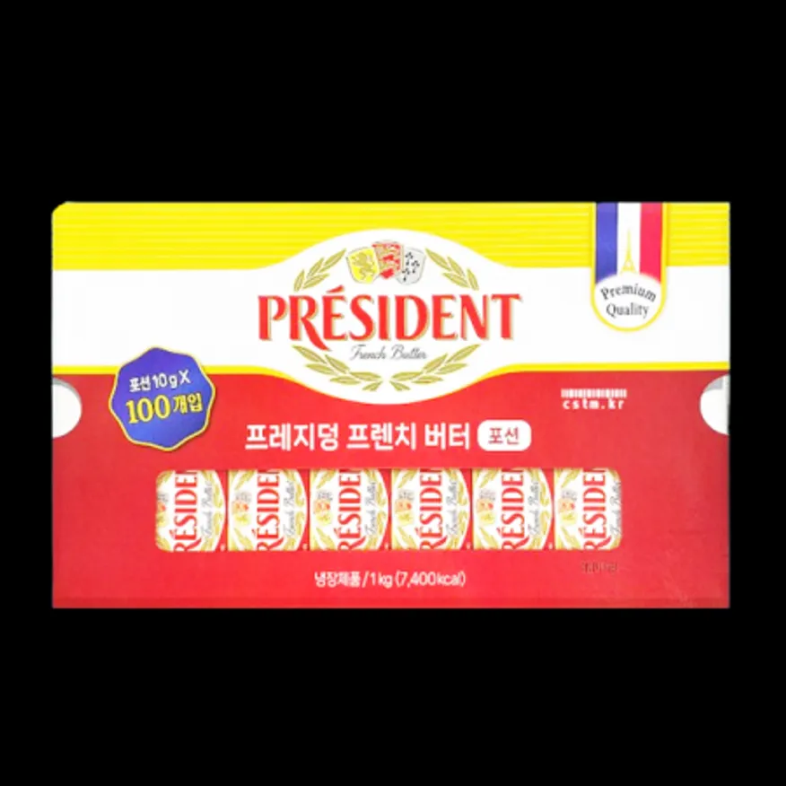 코스트코/PRESIDENT 무가염포션버터 10Gx100 원산지 프랑스 이미지