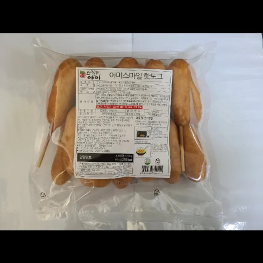 (16:30마감)야미스마일핫도그(야미/1KG(50G*20EA)/PAC/계육/돈육:국산) 이미지