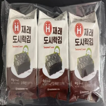 (16:30마감(D) 재래도시락김(국내산/해농/조미/4g(8매)*3봉/12g)EA 이미지