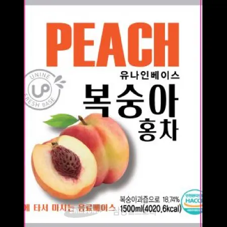 (16:30마감)유나인베이스복숭아홍차(1.5L/EA/한국비엘) 이미지