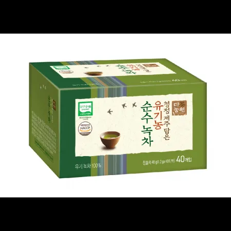 (16:30마감)유기농순수녹차(다농원/48G(1.2G*40T)/PAC/유기녹차:국산) 이미지