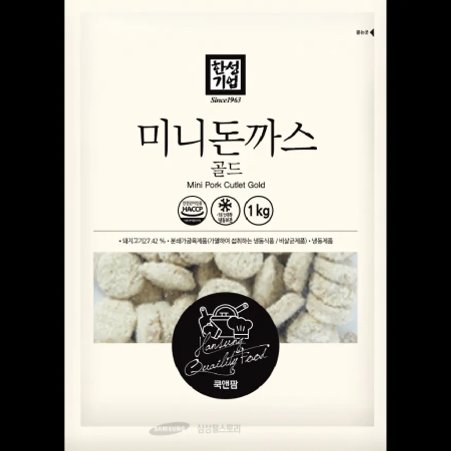 (16:30마감)미니돈가스골드(한성/1KG(90-100EA)PAC/돈육/계육:국산) 이미지