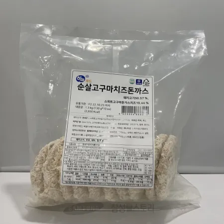 (16:30마감)순살고구마치즈돈가스(하늘/1.3KG(130G*10EA)/PAC/돈육:국산) 이미지