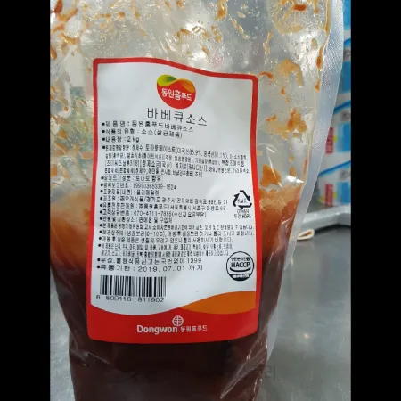 (16:30마감)바베큐소스(동원홈푸드/2KG/PAC/겨자분:캐나다산) 이미지