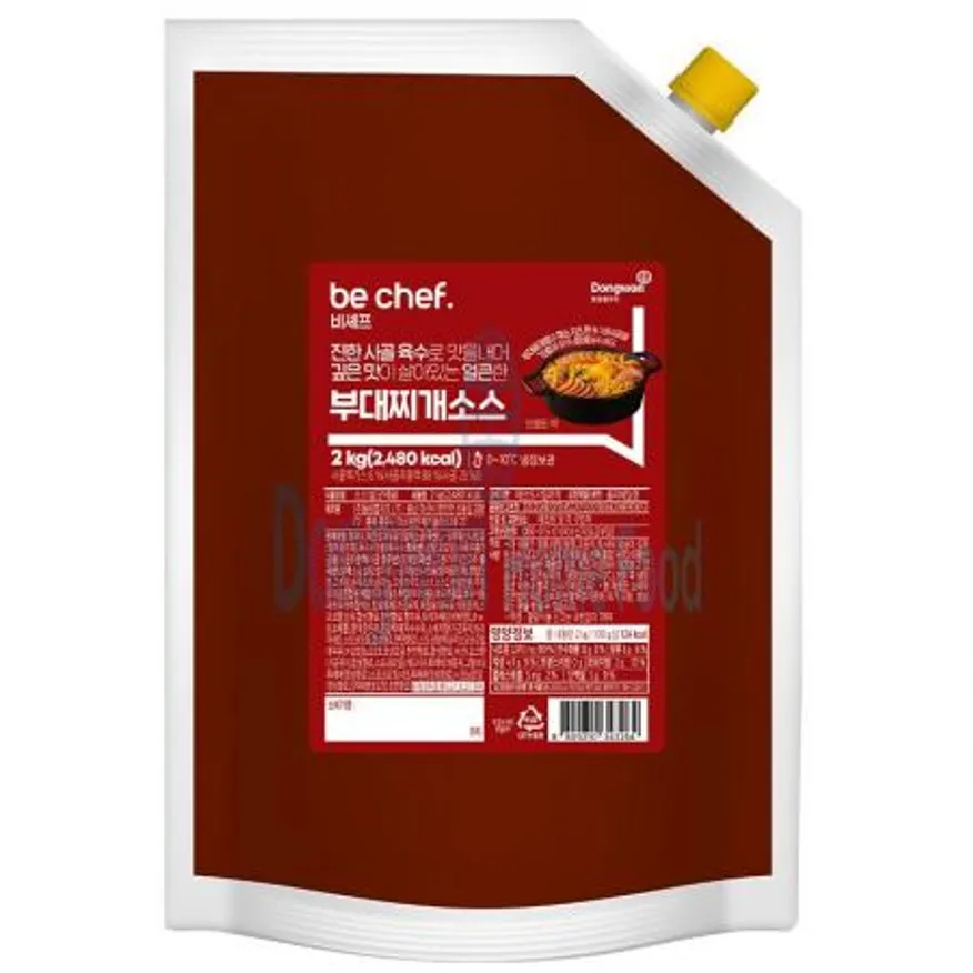 (16:30마감(D) be chef. 부대찌개소스(2KG/동원홈푸드)EA 이미지