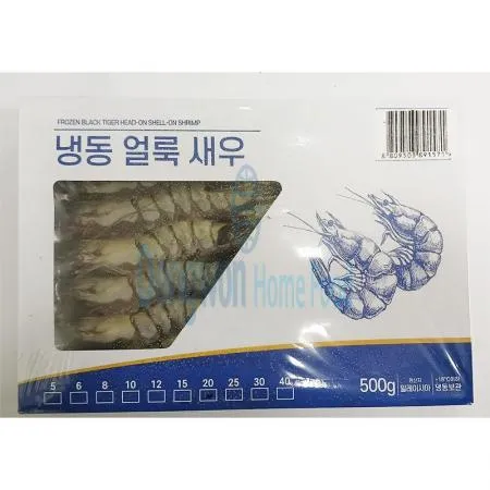 (16:30마감(D) 블랙타이거새우(말레이시아산/냉동/홍다리얼룩/8미/500g)EA 이미지