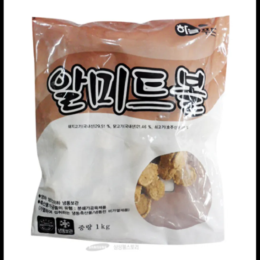 (16:30마감)알미트볼(1KG(약 83E/하늘푸드/돈육/계육:국내산/우육:호주산/실속형) 이미지
