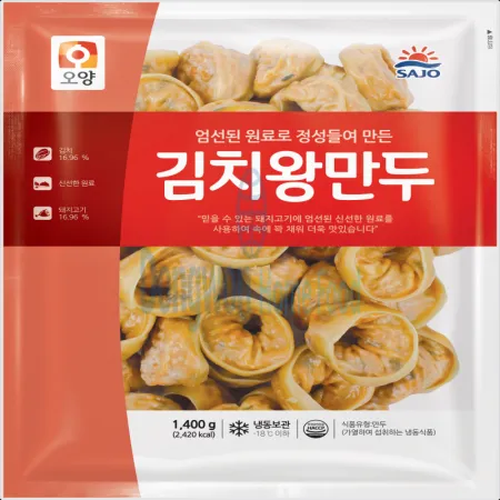 (16:30마감(D) 김치왕만두(사조오양/약20입/1.4KG)EA 이미지