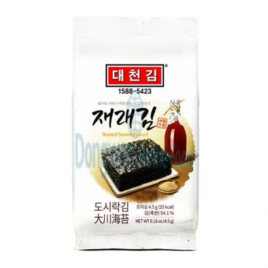 (16:30마감(D) 재래도시락김(국내산/대천김/상온/4.5g(9매)*16입/72g)EA 이미지