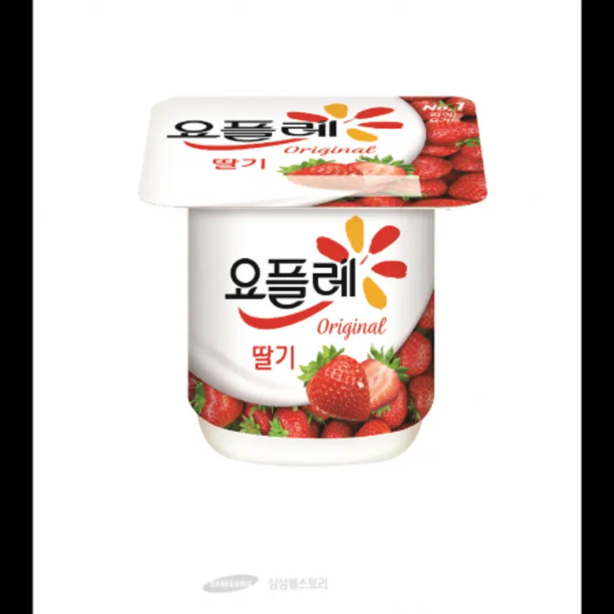 (16:30마감)떠먹는요구르트(85G/EA/빙그레/원유:국내산/요플레/딸기맛) 이미지