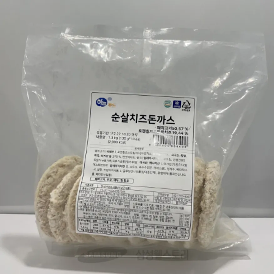(16:30마감)순살치즈돈가스(하늘/1.3KG(130G*10EA)/PAC/돈육:국산) 이미지
