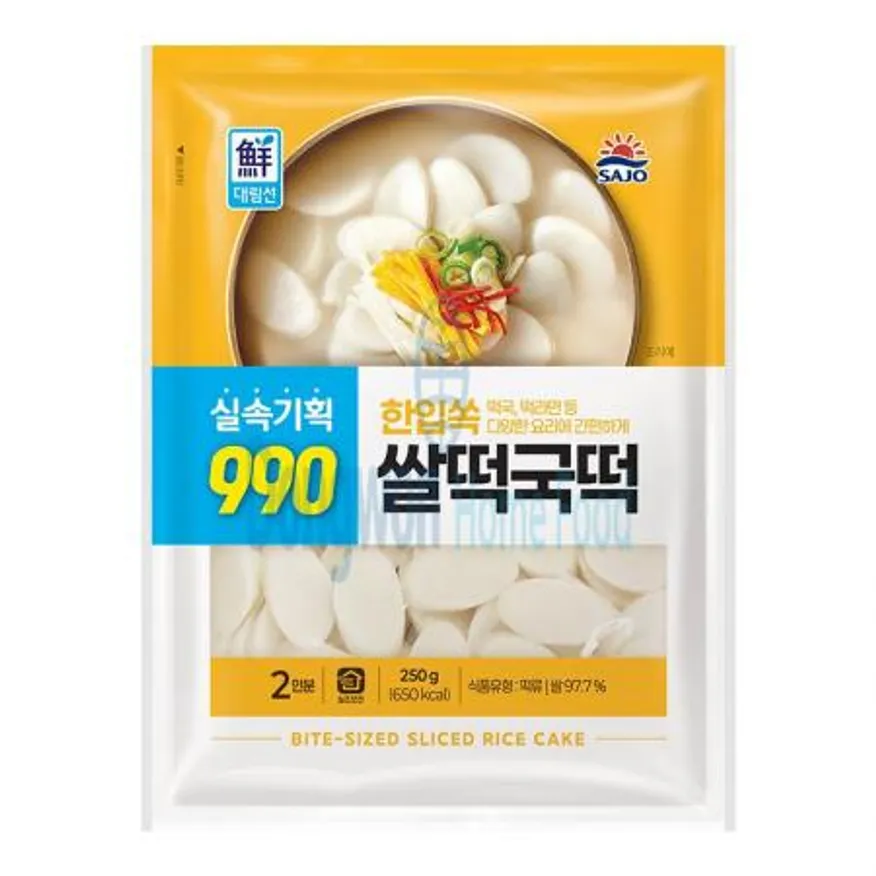 (16:30마감(D) 한입쏙쌀떡국떡(쌀:외국산/사조대림/250g)EA 이미지