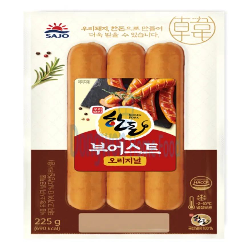 (16:30마감(D) 한돈부어스트오리지널(사조/돈육:국내산/냉장/225g)EA 이미지