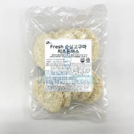 (16:30마감(D) FRESH순살고구마치즈돈까스(하늘푸드/돈육,계육:국내산/1kg/10입)E 이미지