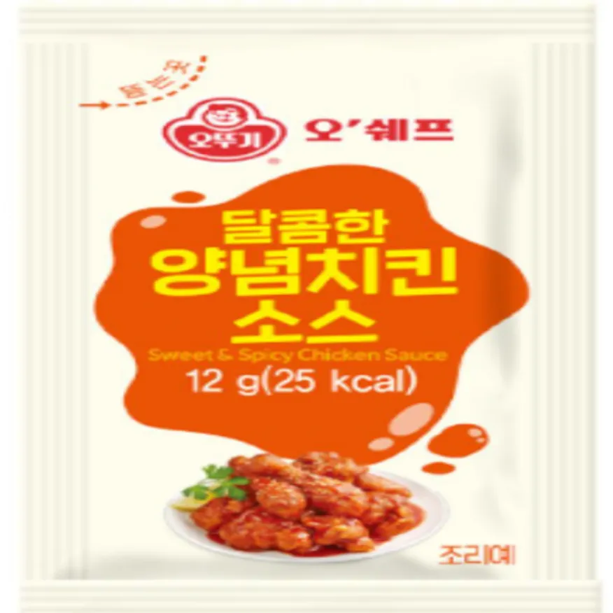 (16:30마감(D) 오쉐프달콤한양념치킨소스(오뚜기/12g*200입/소용량)BOX 이미지