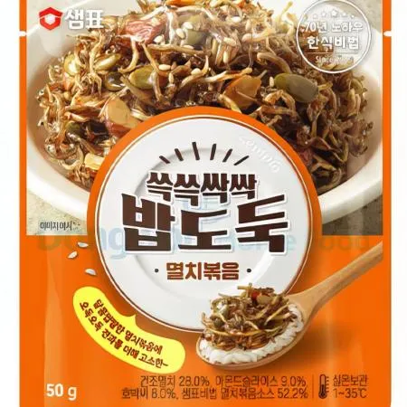(16:30마감(D) 쓱쓱싹싹밥도둑멸치볶음(국내산/샘표/50G)EA 이미지